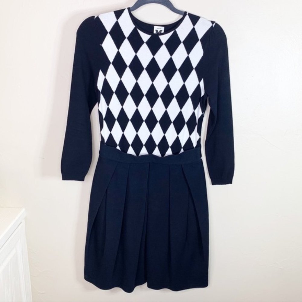 M Missoni Harlequin Diamond Pattern Knit Dress